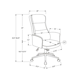 Office Chair With Adjustable Height, Ergonomic Design - Black