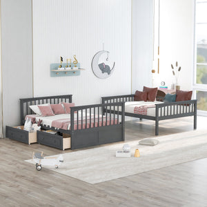 Bunk Bed With Drawers, Convertible Design