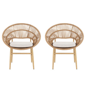 Cyril - Outdoor Papasan Style Dining Chair (Set of 2)