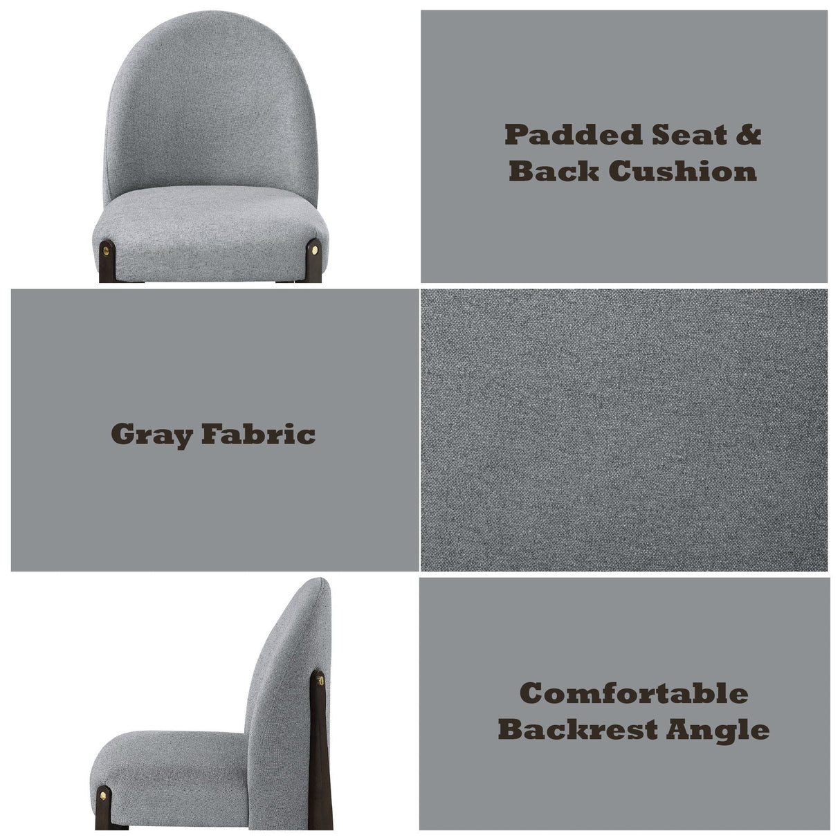 Clayten - Dining Chair (Set of 2) - Gray - Best Buy Furniture