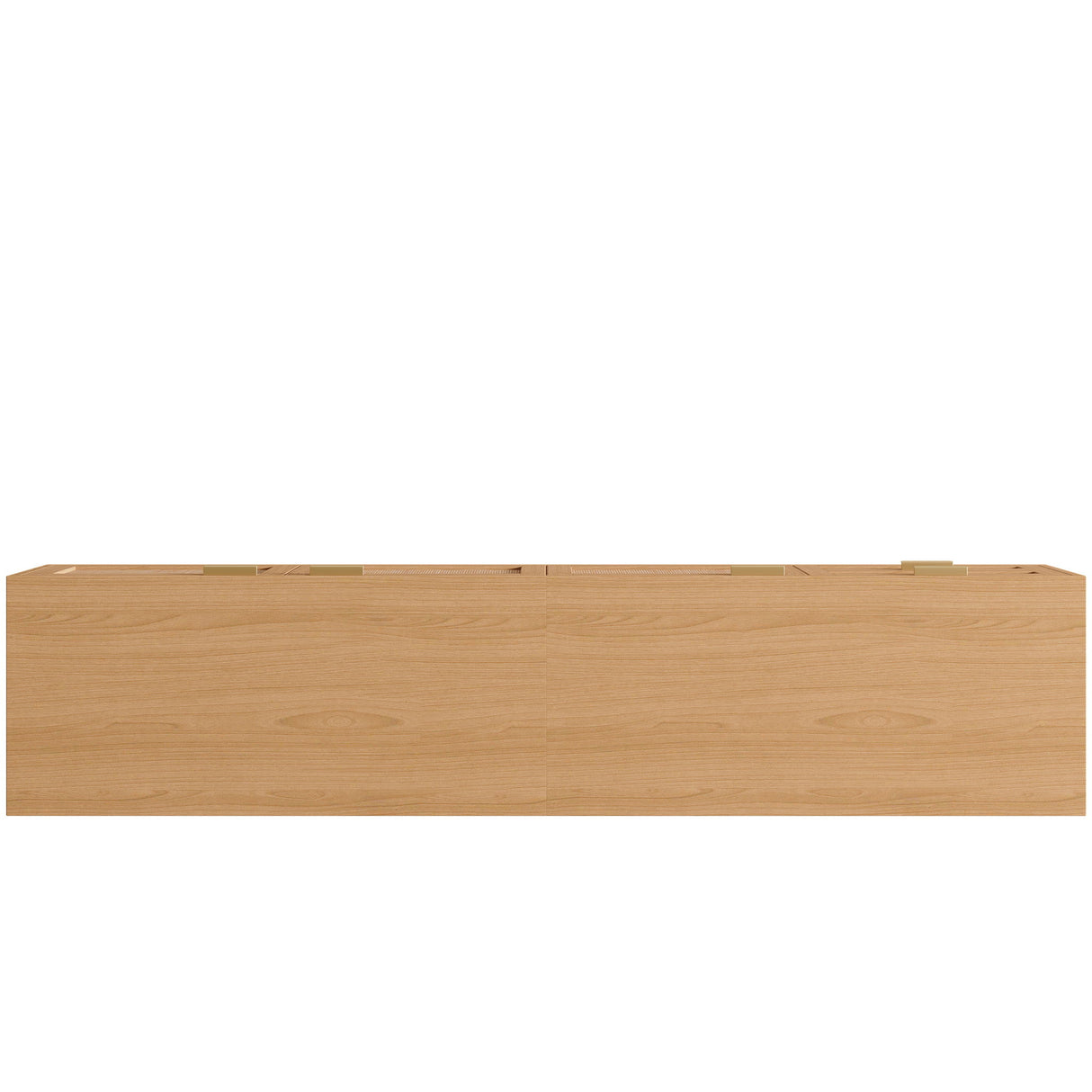 TV Stand, Media Console, 2 Drawers & Cable Management - Natural Wood