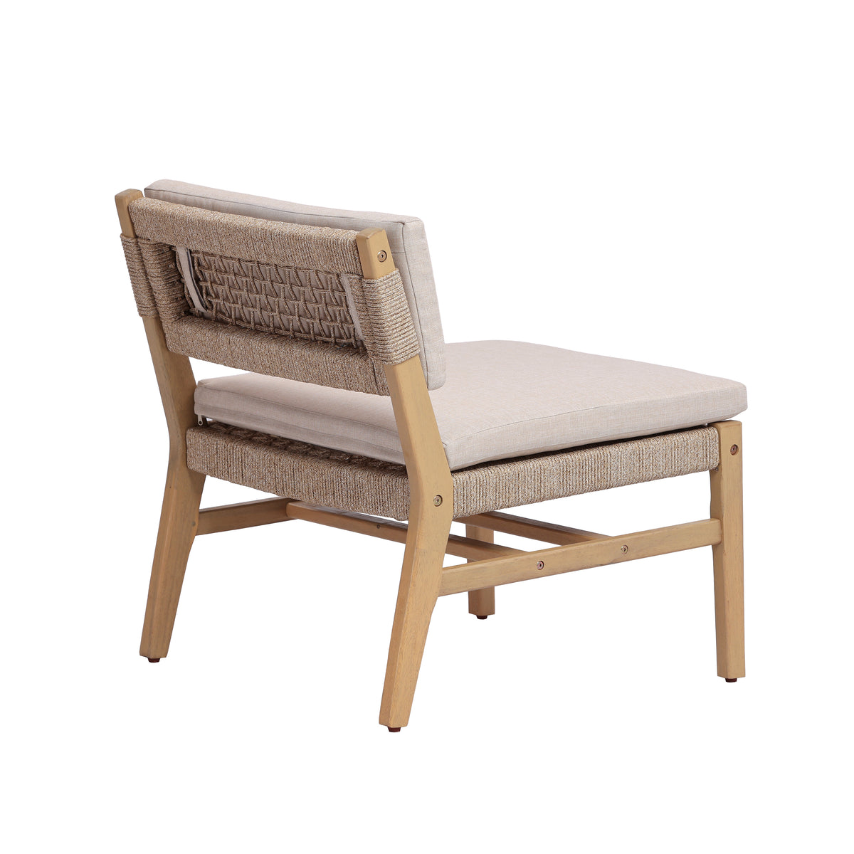 OMI Lounge Chair Acacia and Rope