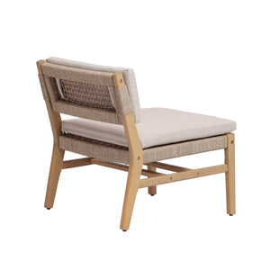 OMI Lounge Chair Acacia and Rope