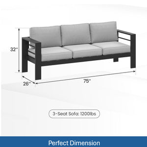 Outdoor Patio Set With All-Weather Thick Cushions