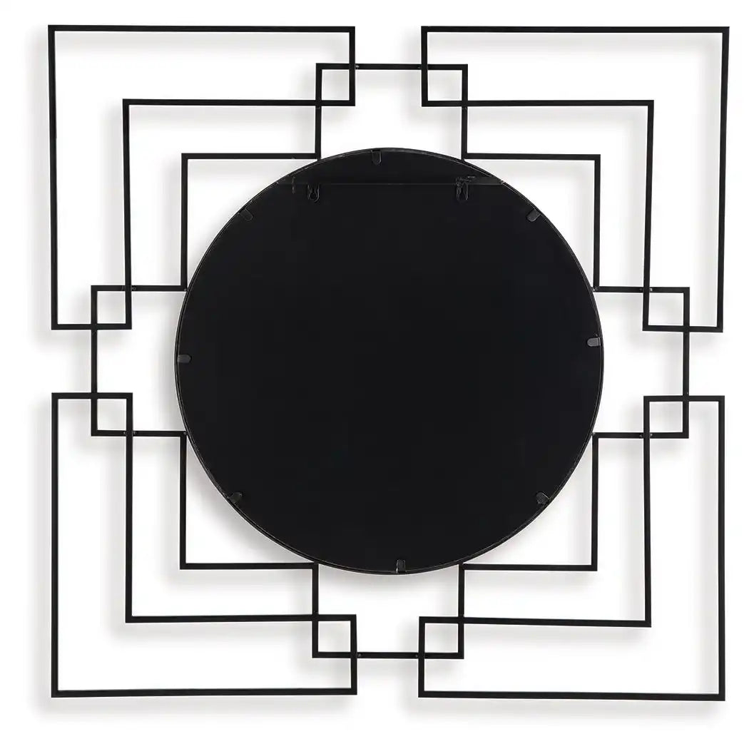 Oceanal - Accent Mirror - Black / Gold Finish - Best Buy Furniture