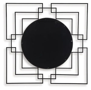 Oceanal - Accent Mirror - Black / Gold Finish - Best Buy Furniture