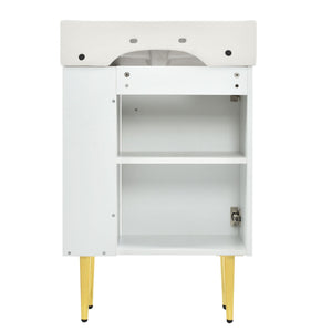 Bathroom Vanity, Combo Cabinet, Bathroom Storage Cabinet, Single Ceramic Sink