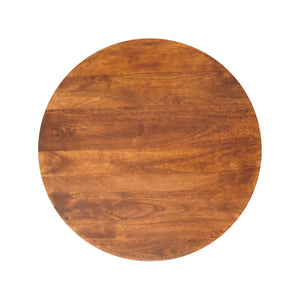 Solid Wood Central Ball Table, Chestnut