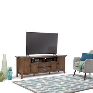 Redmond - TV Media Stand - Rustic Natural Aged Brown