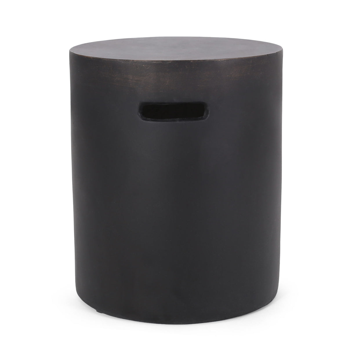 Outdoor End Table With Cutout Handle - Copper