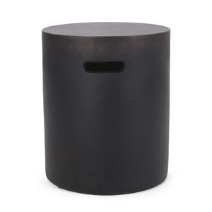 Outdoor End Table With Cutout Handle - Copper