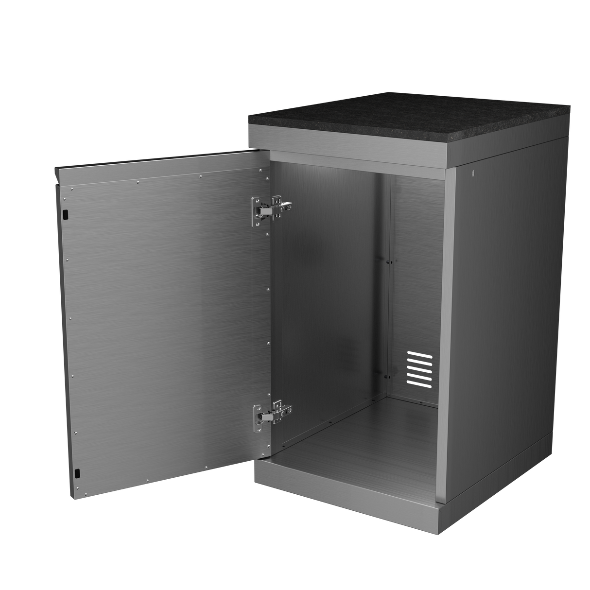 Storage Cabinet Stainless Steel Outdoor Kitchen Islands Left Open