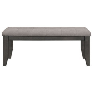 Erskin - Upholstered Dining Bench With Button Tufted Cushion - Dark Gray