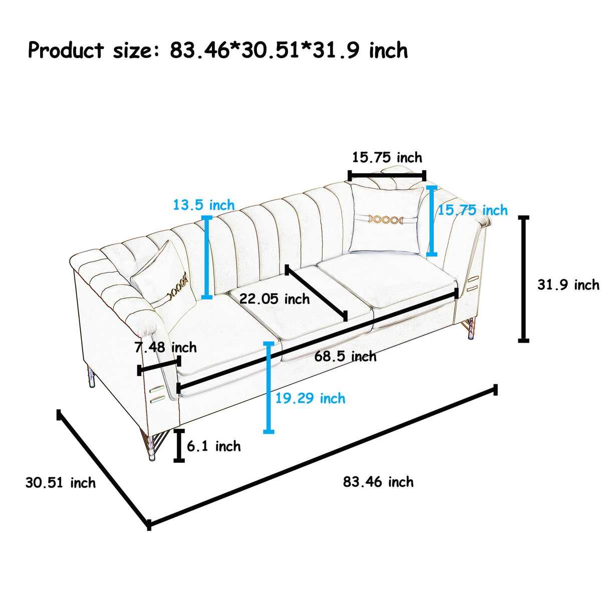 FX-P82-2PC Sofa