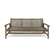 Outdoor 3 Seater Sofa With Rattan Cover - Gray - Best Buy Furniture