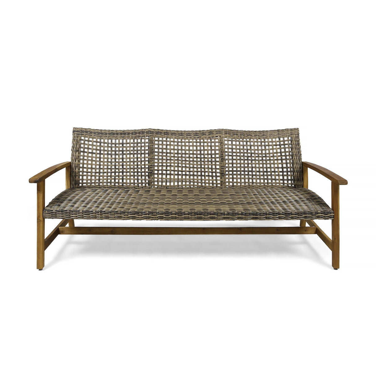 Outdoor 3 Seater Sofa With Rattan Cover - Gray - Best Buy Furniture