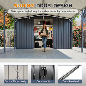 12'x23' Metal Carport Storage Shed