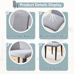 Versatile Dining Chairs With Comfortable Design And Metal Legs