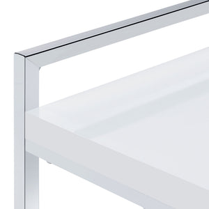 Rectangular Top Snack Table - White