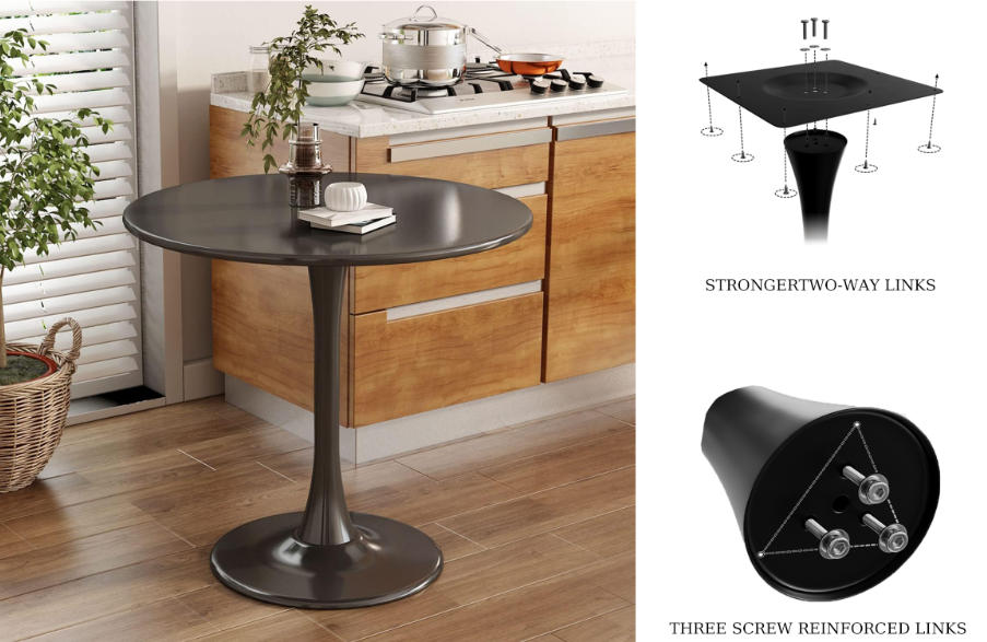 Modern Black Round Table