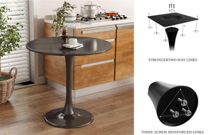 Modern Black Round Table