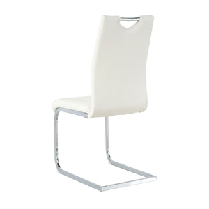 Modern Dining Chairs With Padded Seat And Metal Legs