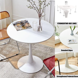 White Round Modern Dining Table
