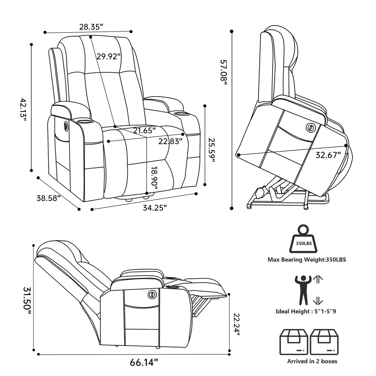 ComfortMax Infinite Position Power Lift Recliner Chair
