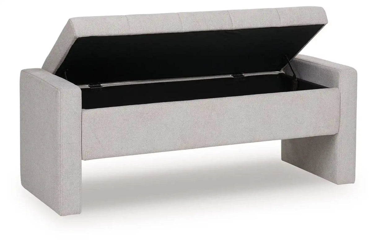 Akselman - Storage Bench - Gray - Best Buy Furniture