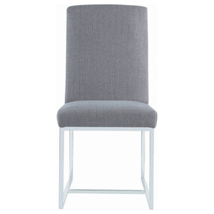 Upholstered Dining Chair Set With Base (Set of 2) - Gray
