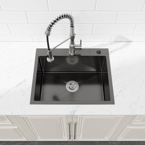 Stainless Steel Kitchen Sink, 23"x19" Single Bowl, Undermount Handmade Sink