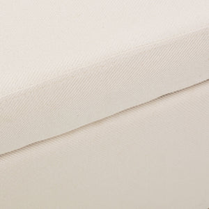 Upholstered Storage Ottoman With Nailhead Trim - Beige
