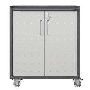 Heavy Duty Metal Garage Storage Cabinet With Wheels Sturdy Tool Organizer