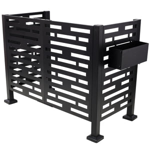 4x2 Ft Metal Air Conditioner Fence with Planter Boxes