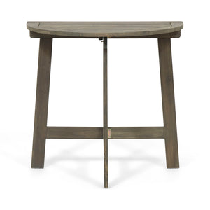 Outdoor 3 Piece Half Round Folding Bistro Set