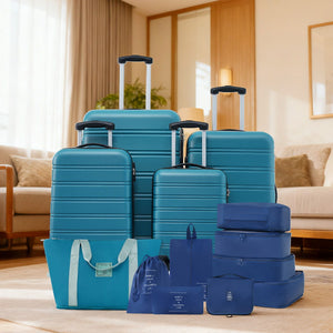 Hardshell Luggage Sets 4 Pieces + Bag Spinner Suitcase With Tsa Lock Lightweight - 16" / 20" / 24" / 28" Luggages