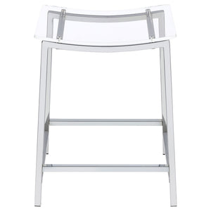 Staten - Backless Counter Stool (Set of 2) - Chrome