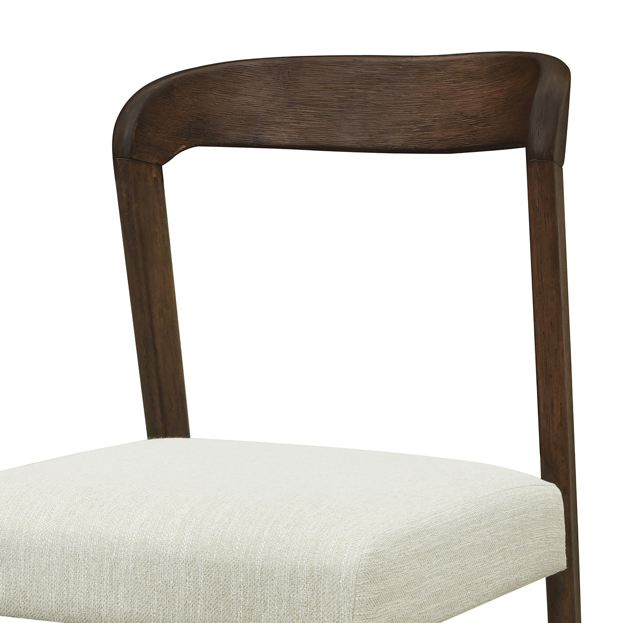 Solid Rubber Wood Counter Stools (Walnut + Beige) Set of 2