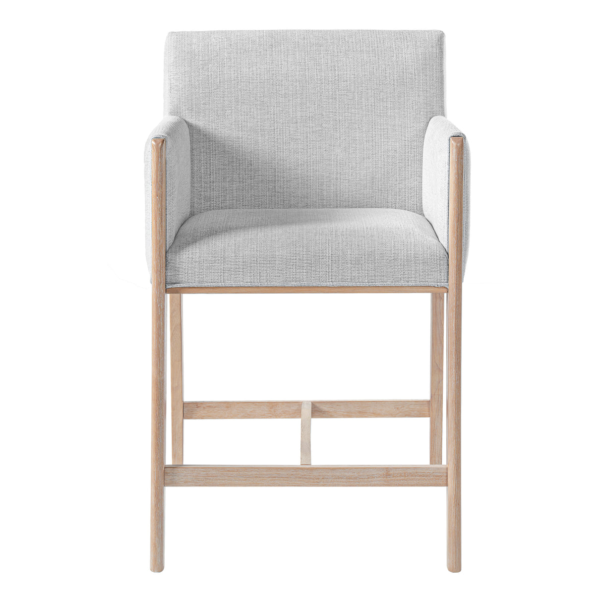24'' Seat Height Upholstered Counter Stools with Arms - Set of 2
