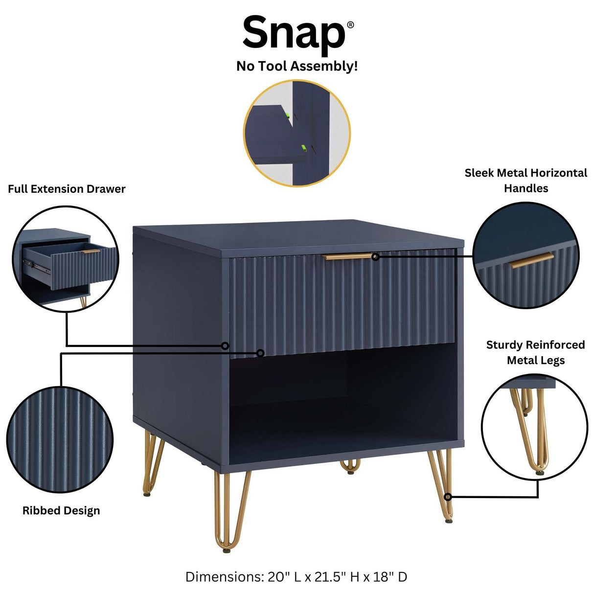 Dumbo - Modern Nightstand