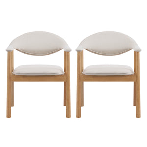Upholstered Dining Chairs with Curved Back