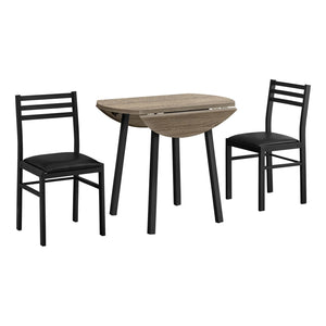 3 Pieces Dining Table Set, Small, Drop Leaf, Contemporary & Modern