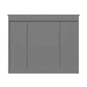 Wall Mounted Bathroom Cabinet With Mirror And 4 Shelves, Rectangular Design - Gray
