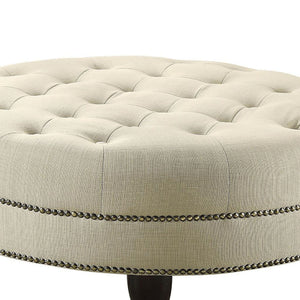 Oatmeal Cocktail Ottoman - Beige