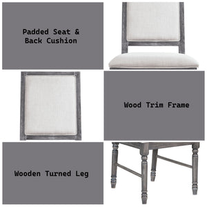 Leventis - Weathered Side Chair - Cream / Gray - Best Buy Furniture