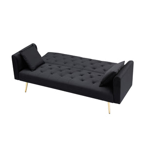 71-inch Foldable Double Sofa with American Retro Style
