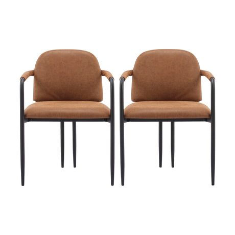 Modern Dining Chair Set With Durable Iron Frame And Comfortable Fabric Upholstery