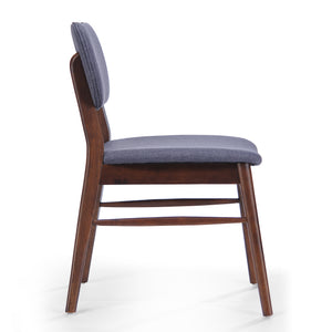 Set of 2 Mid-Century Upholstered Dining Chairs