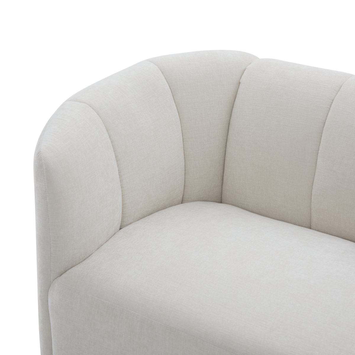 Mirelle 80 In. Modern Curved Chenille Sofa Couch