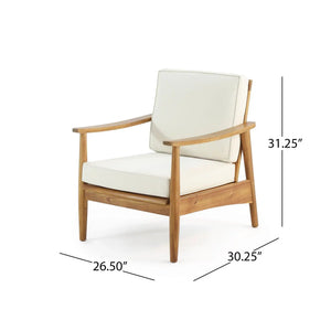 Emmry - Outdoor Acacia Wood Club Chair - Best Buy Furniture